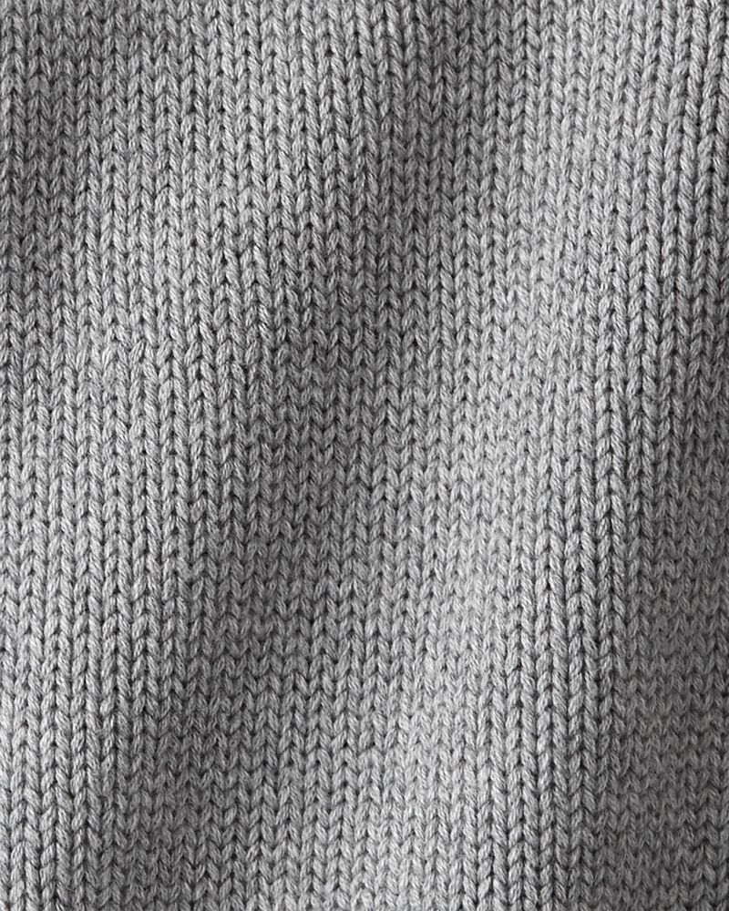 Baby Organic Cotton Sweater Knit Hooded Poncho, image 3 of 4 slides