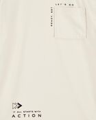 Kid Short-Sleeve Active Tee - Ivory, image 2 of 3 slides