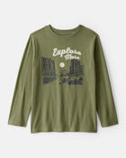 Boys Explore Long-Sleeve Graphic Tee - Green, image 1 of 3 slides