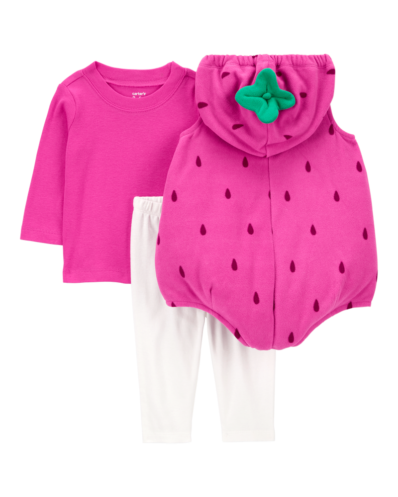 Baby 3-Piece Strawberry Halloween Costume, image 2 of 5 slides