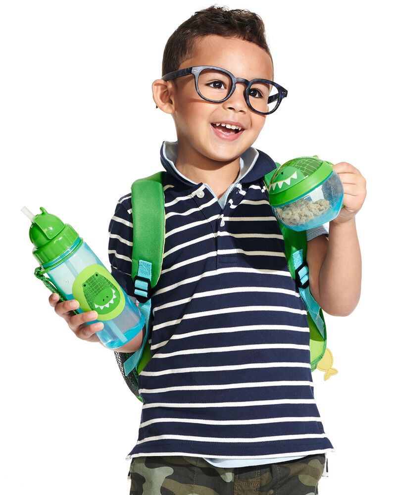 Crocodile Zoo Straw Bottle - 13 oz - Crocodile | skiphop.com