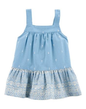 Baby  Heart Drop Print Tank - Blue, 