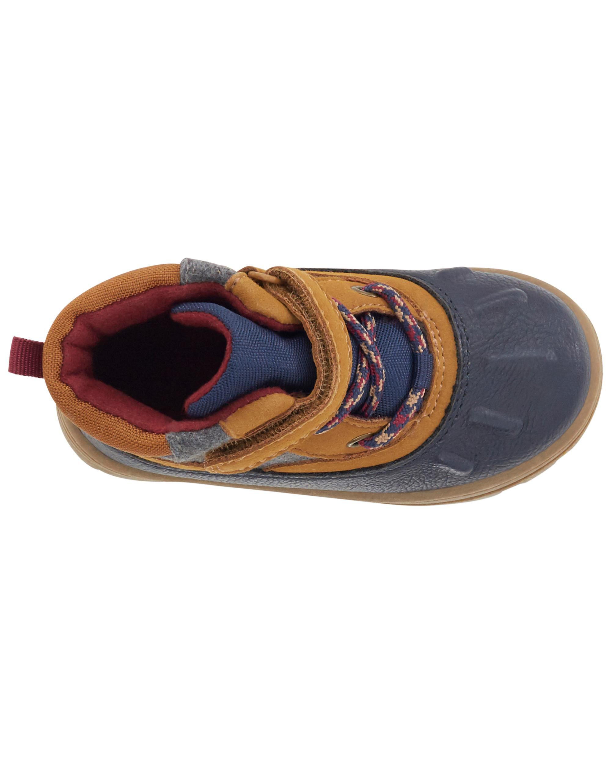 Navy Brown Toddler Duck Boots skiphop
