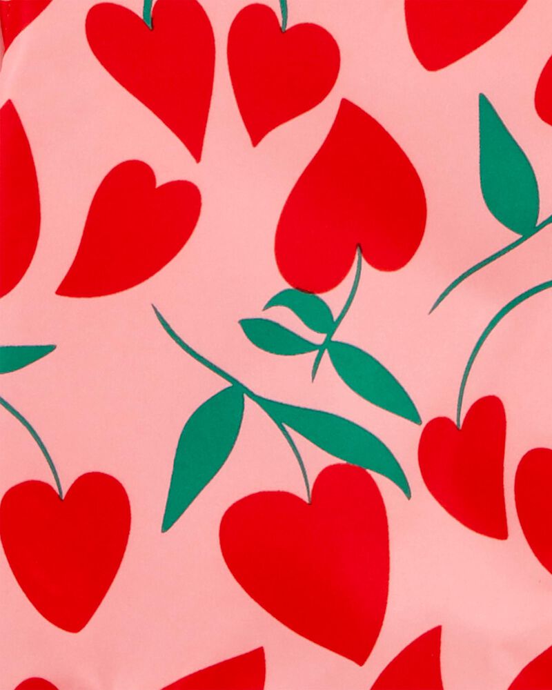 Kid Cherry Hearts Rain Jacket, image 3 of 3 slides