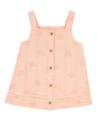 Baby Seashell Cotton Tank - Coral, image 1 of 3 slides