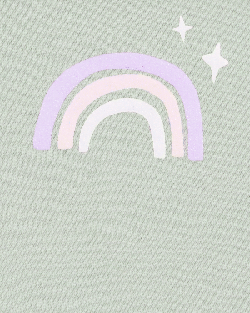 Toddler Girl Rainbow Short-Sleeve Graphic Tee - Olive, image 3 of 4 slides
