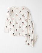 Baby Organic Cotton Pajamas Set in Snowman, image 1 of 4 slides