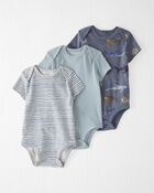 Baby 3-Pack Organic Cotton Rib Bodysuits, image 1 of 6 slides