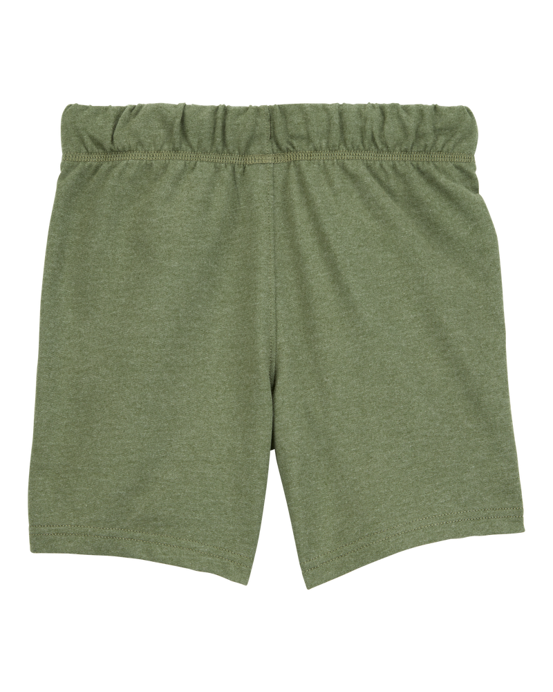 Boys Pull-On French Terry Shorts - Green, image 2 of 4 slides