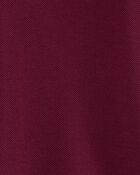 Toddler Burgundy Polo Uniform Shirt, image 2 of 2 slides