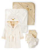 Baby 9-Piece Chick Bath Time Gift Set - Yellow/Ivory, image 1 of 7 slides