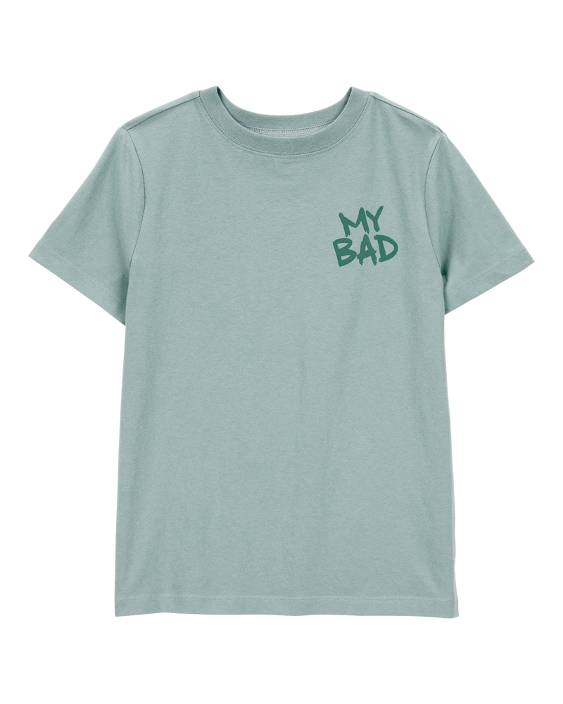 Kid My Bad Short-Sleeve Graphic Tee - Green, image 1 of 5 slides