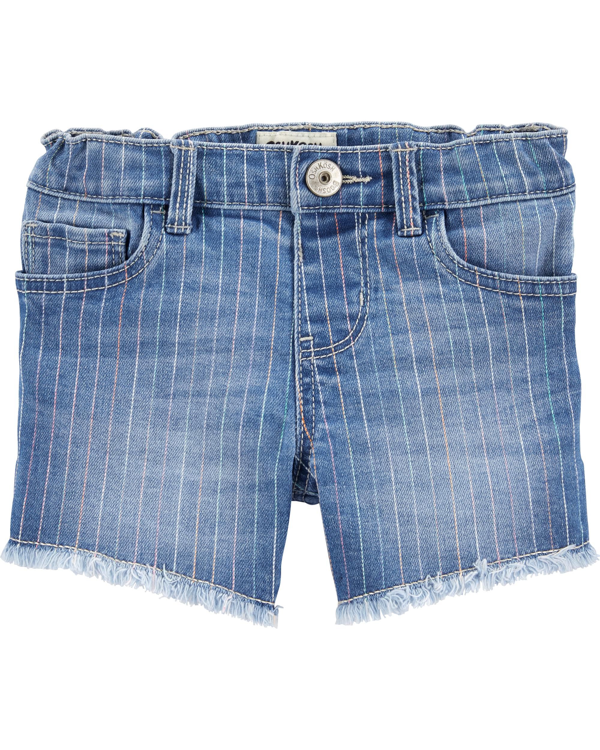 rainbow jean shorts
