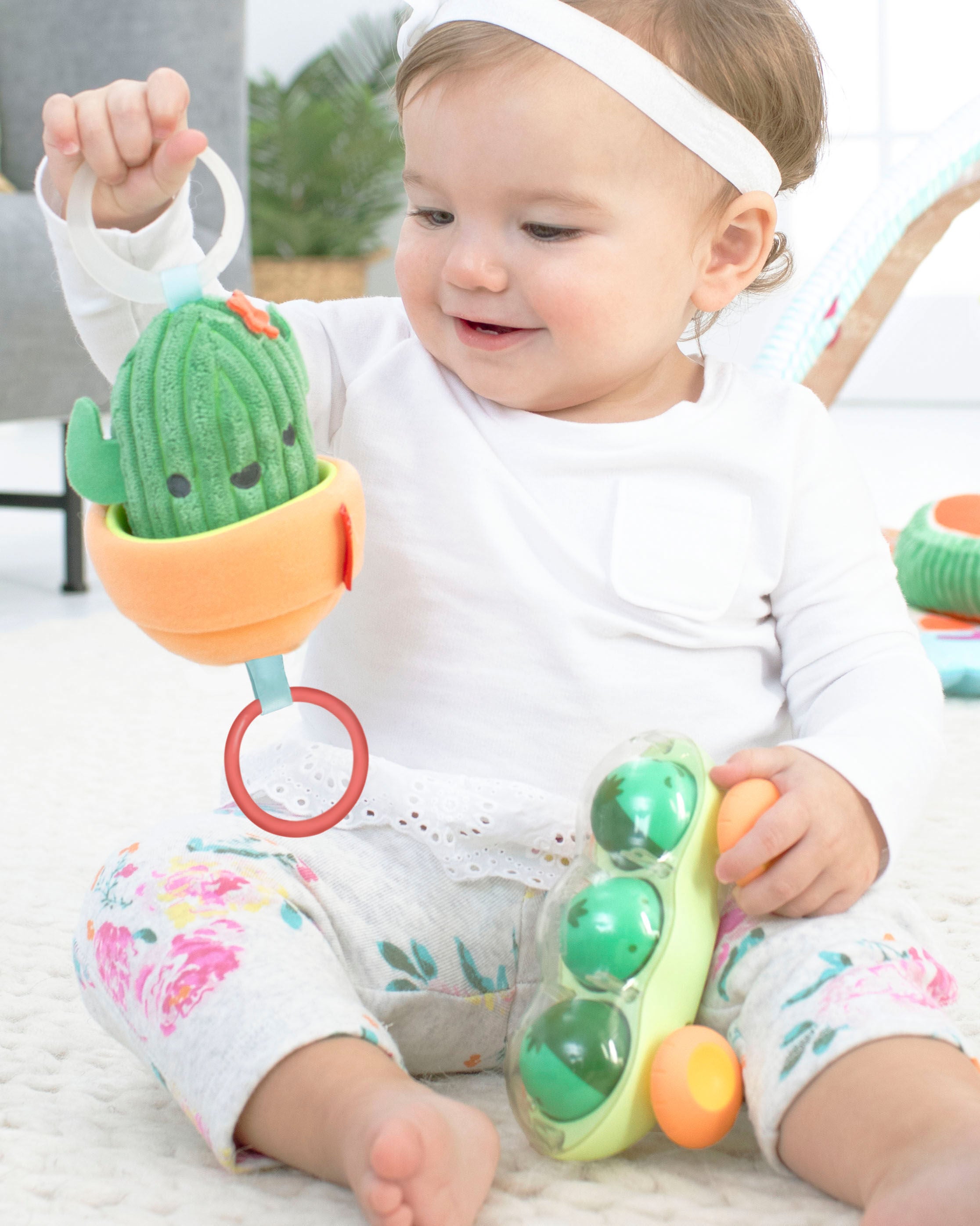 Baby Farmstand Jitter Cactus Stroller Toy, image 4 of 10 slides