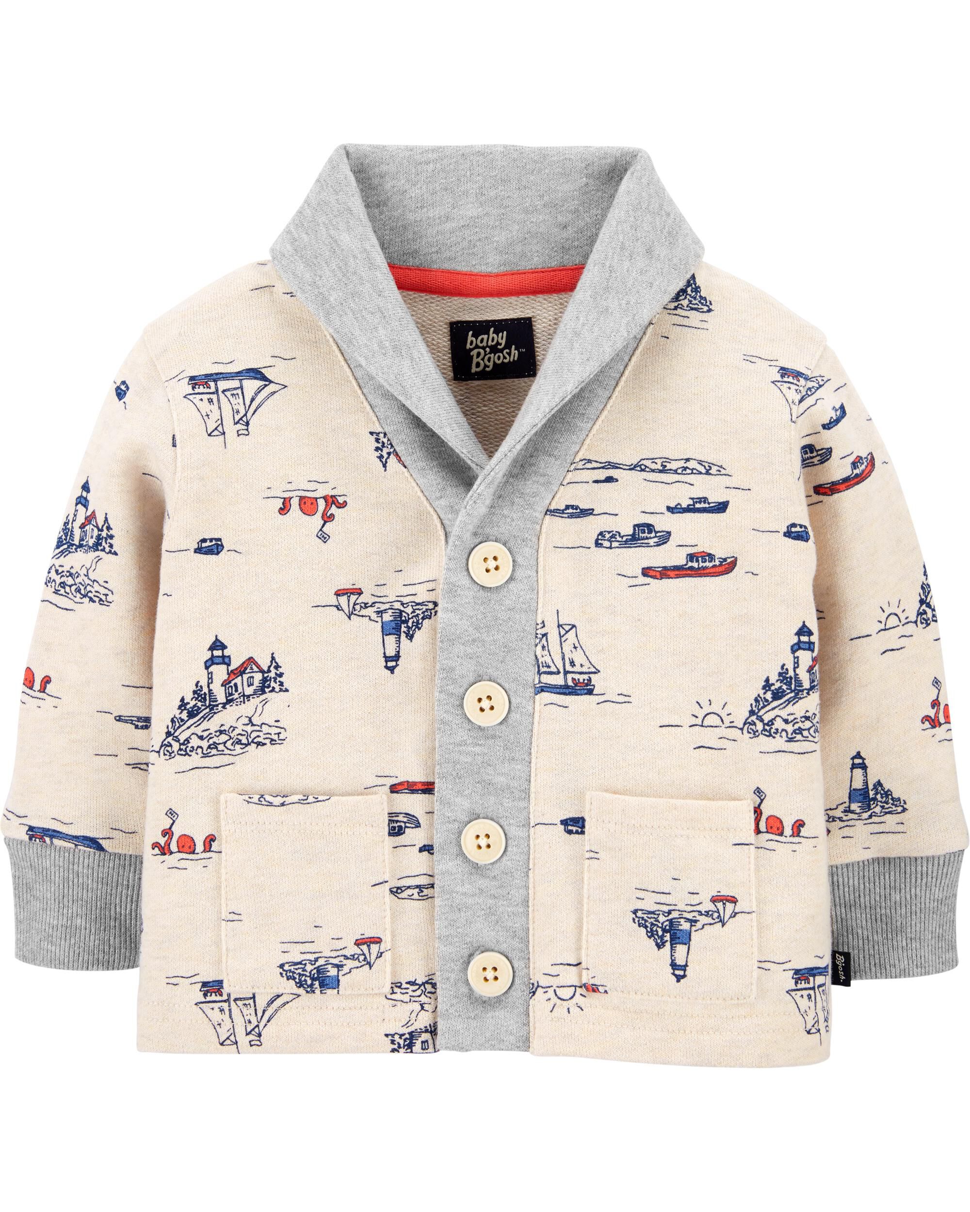 french terry cardigan