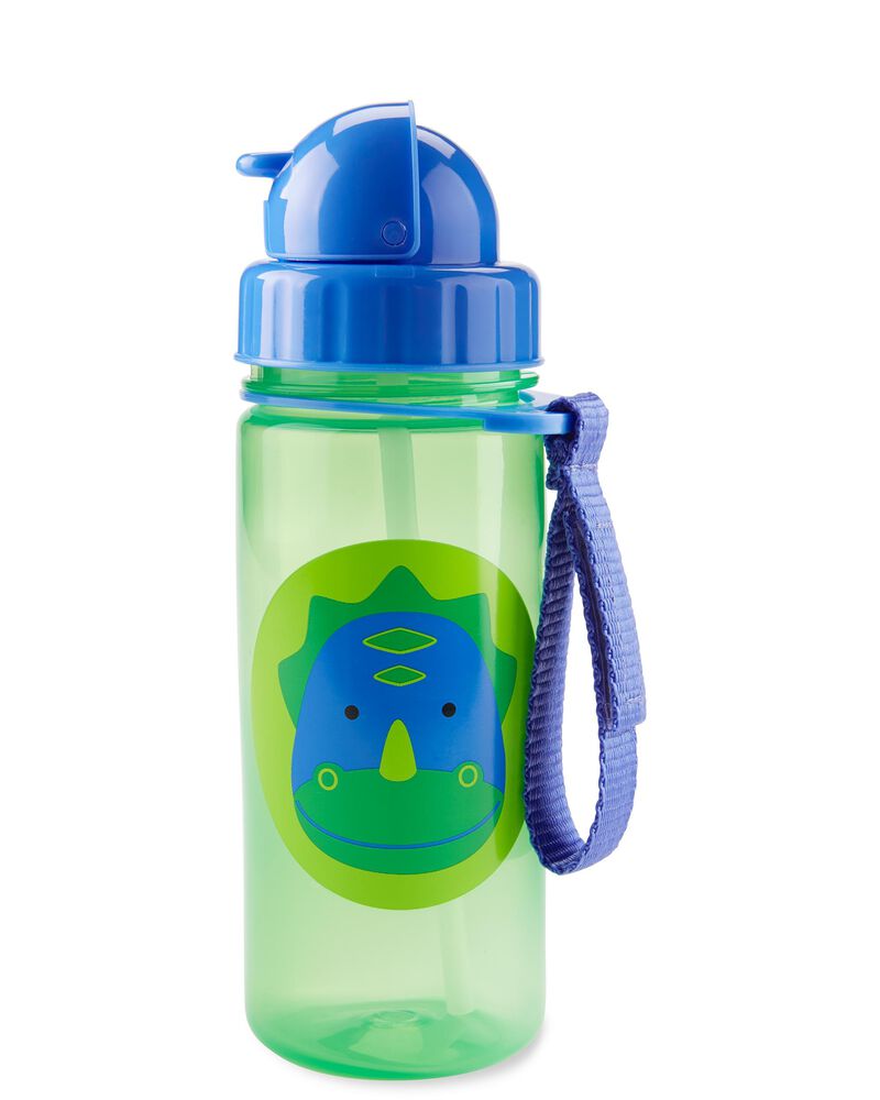 Kids Water Bottle with Straw, Spill Proof, Eco-Friendly BPA Free Non Toxic Plastic  Bottles (Dinosaur Water bottle) 