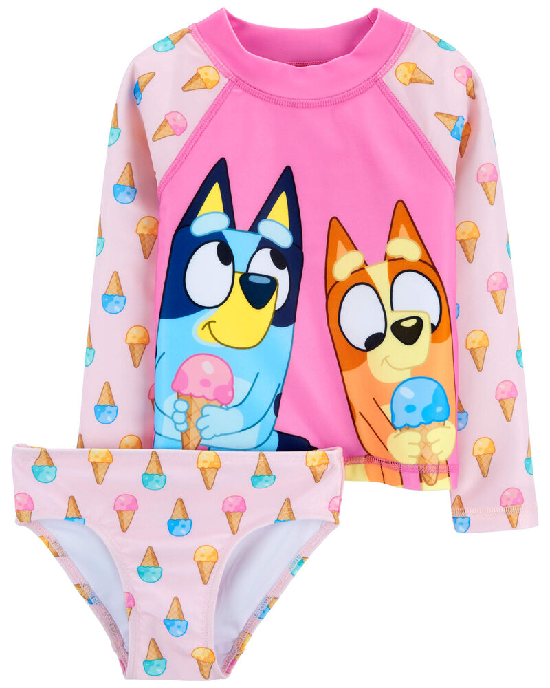 Toddler Bluey 2-Piece Rashguard Set, image 1 of 2 slides
