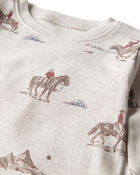 Toddler Organic Cotton Pajamas in Western Rodeo Print, image 2 of 5 slides