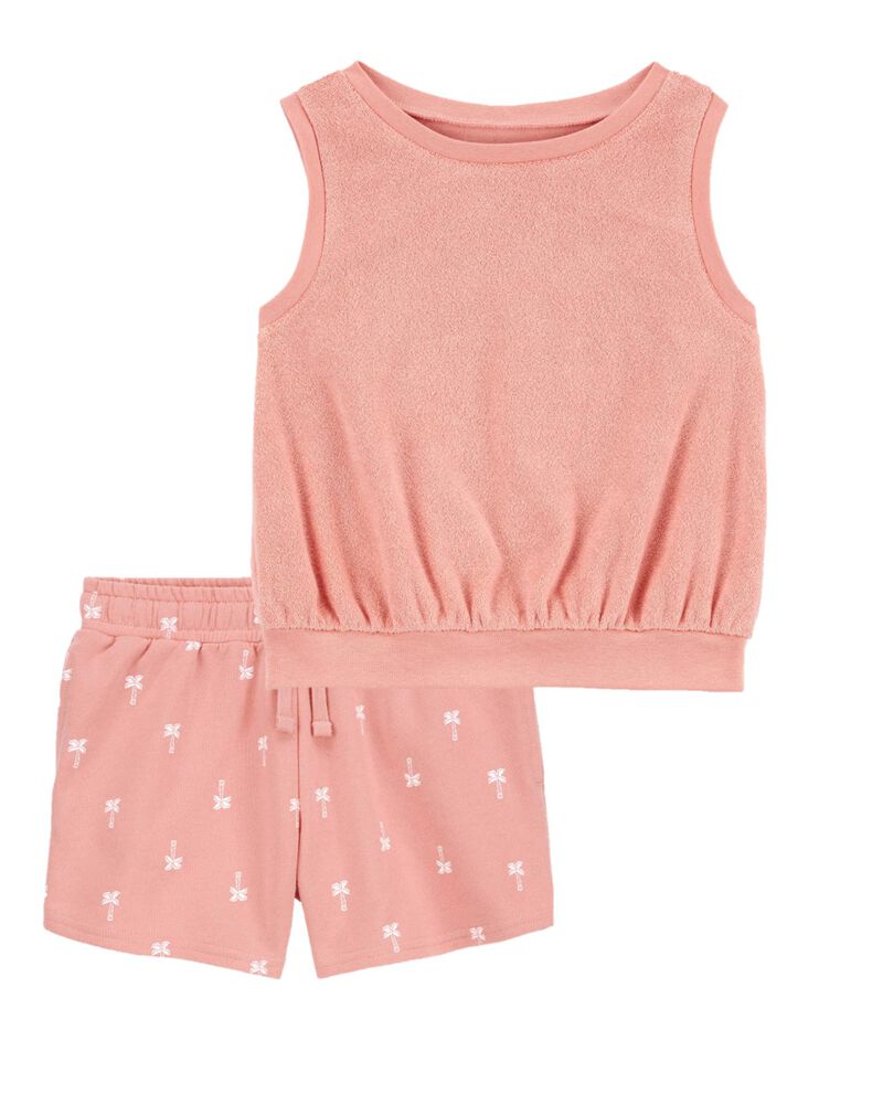 Kid 2-Piece Terry Tank & Pull-On Shorts Set, image 1 of 1 slides