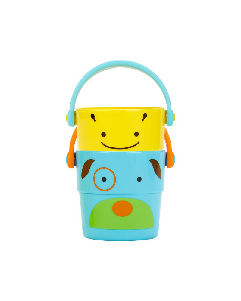 ZOO® Stack & Pour Buckets Baby Bath Toy, image 6 of 6 slides