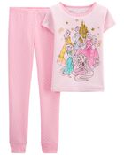 Kid 2-Piece Disney Princess 100% Snug Fit Cotton Pajamas, image 1 of 2 slides