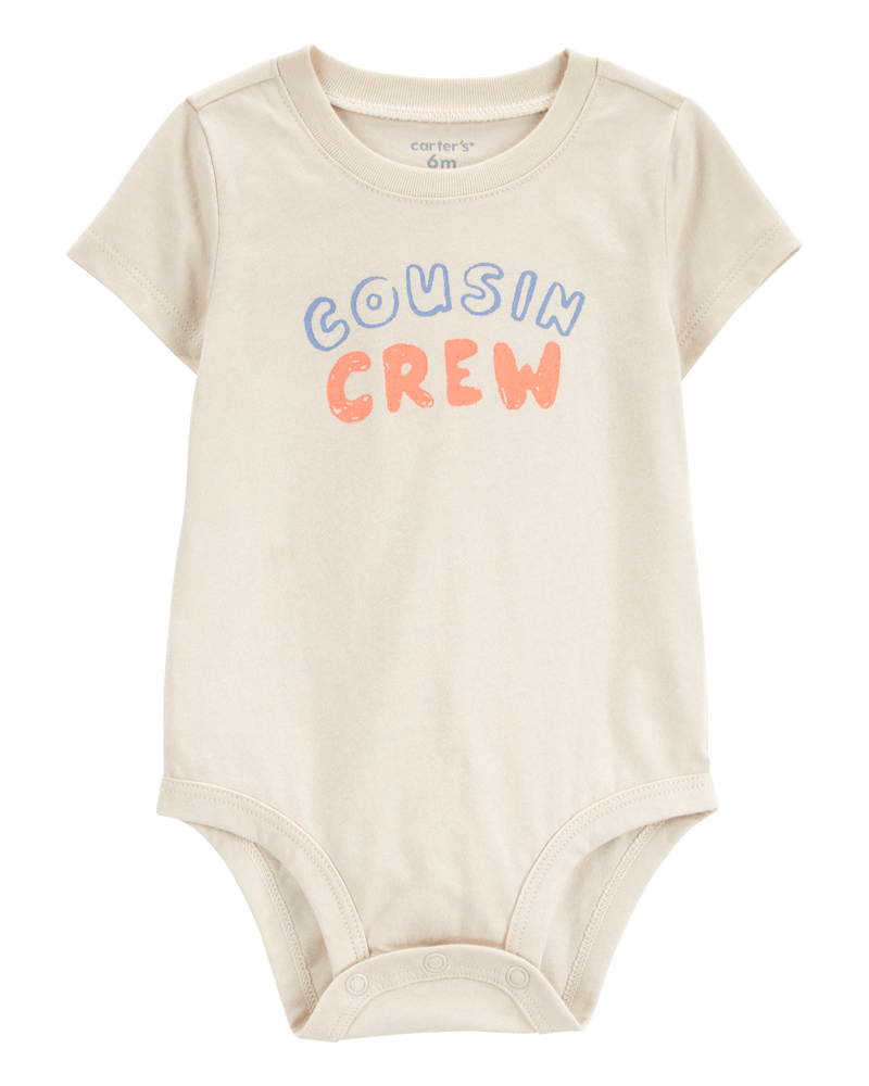 Baby Cousin Crew Short-Sleeve Bodysuit - Ivory, image 1 of 3 slides