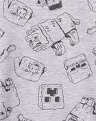Kid Minecraft Print Pullover - Grey, image 2 of 2 slides