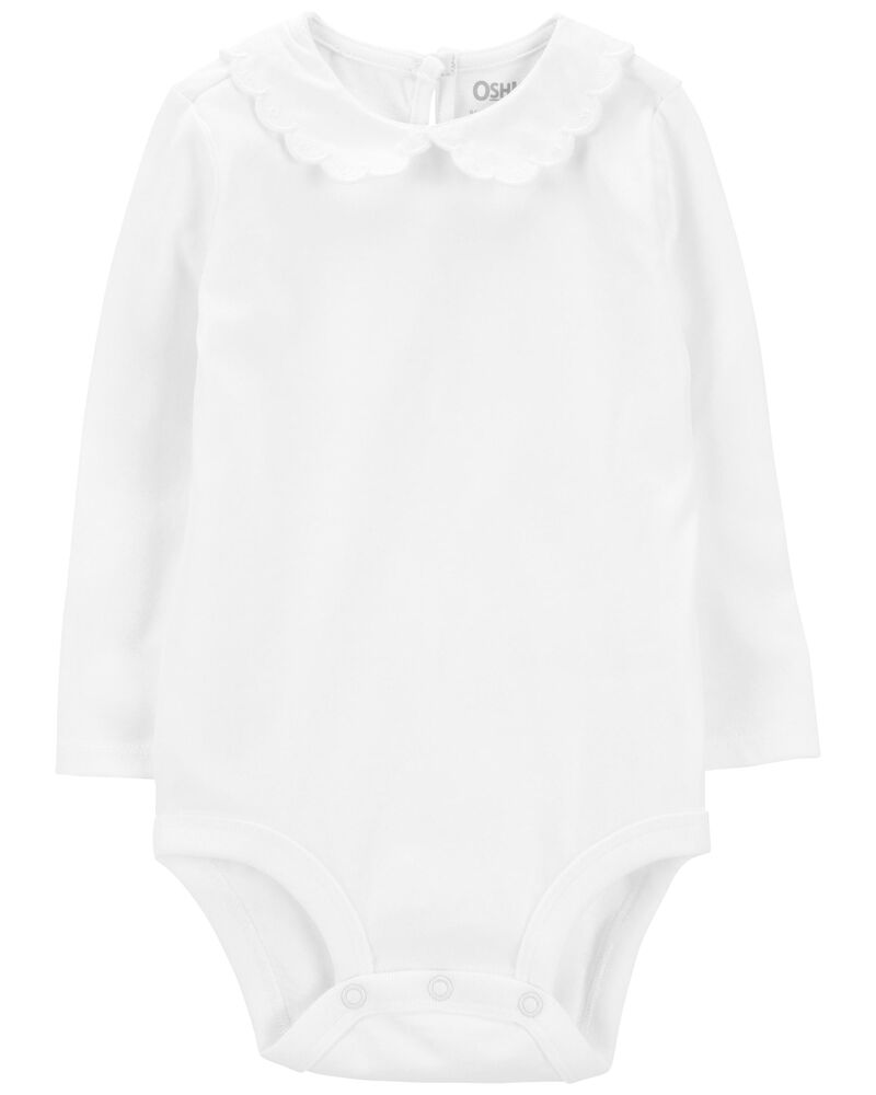 Baby Embroidered Peter Pan Collar Bodysuit, image 1 of 3 slides