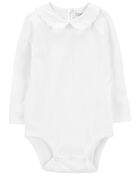 Baby Embroidered Peter Pan Collar Bodysuit, image 1 of 3 slides