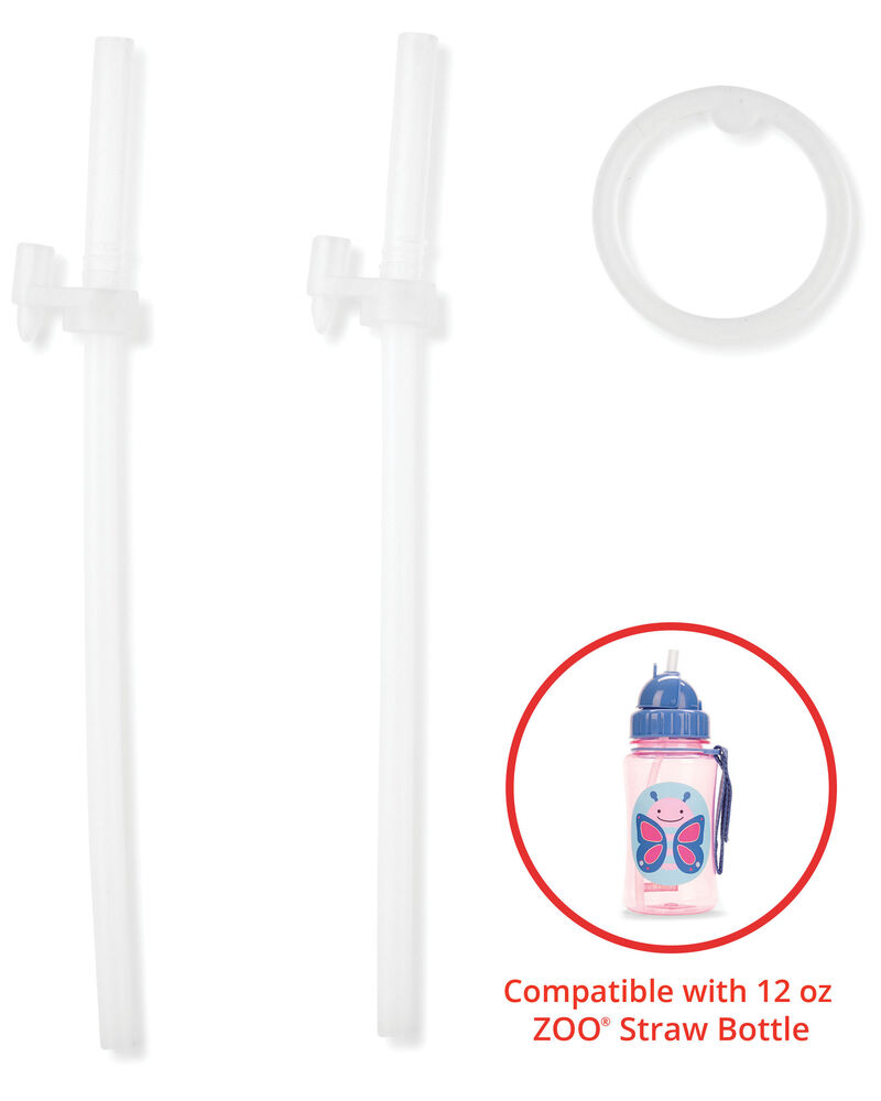 Zoo Straw Bottle (12 oz) Extra Straws - 2-Pack, image 1 of 1 slides