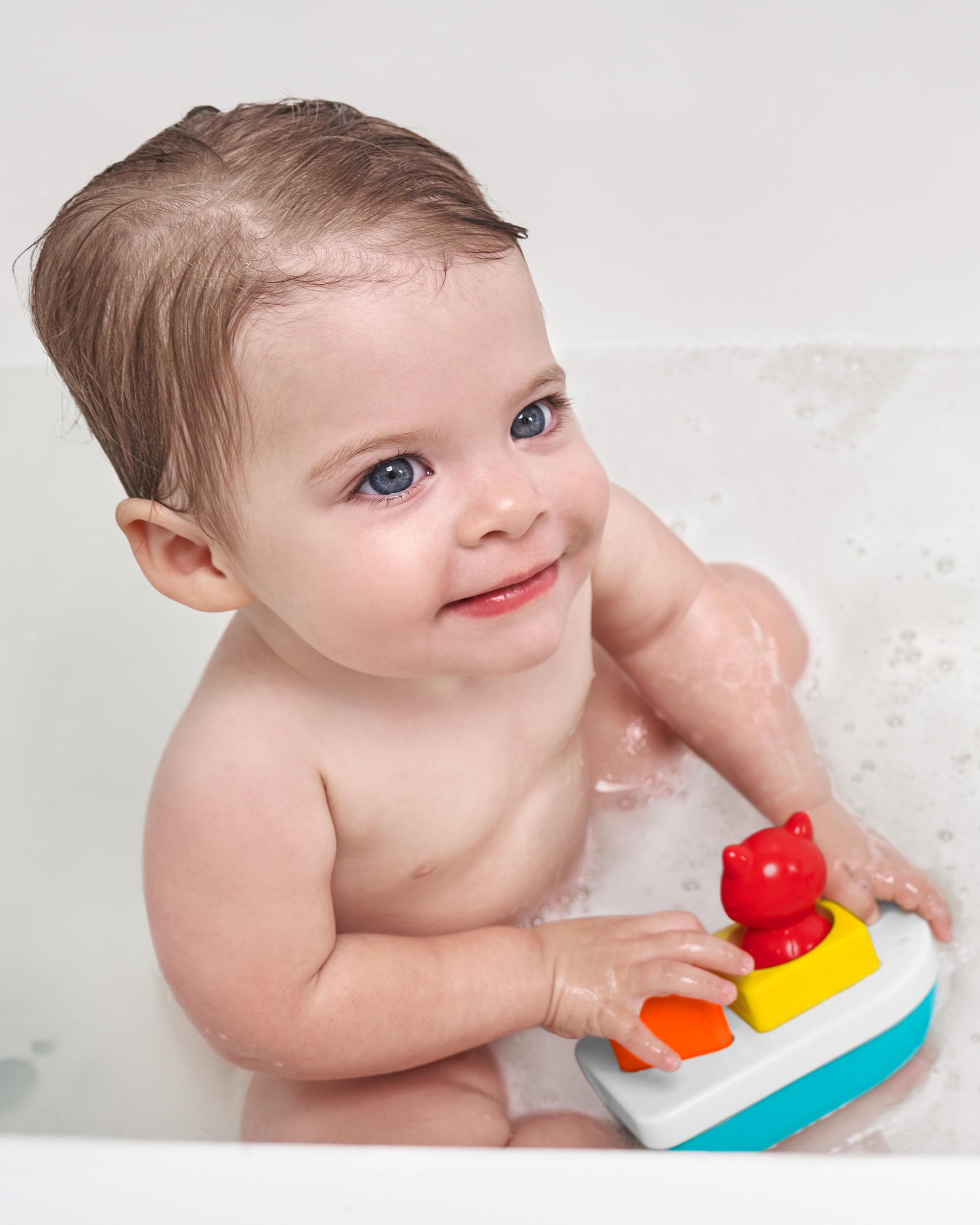 Zoo Sort & Stack Boat Baby Bath Toy, image 2 of 8 slides