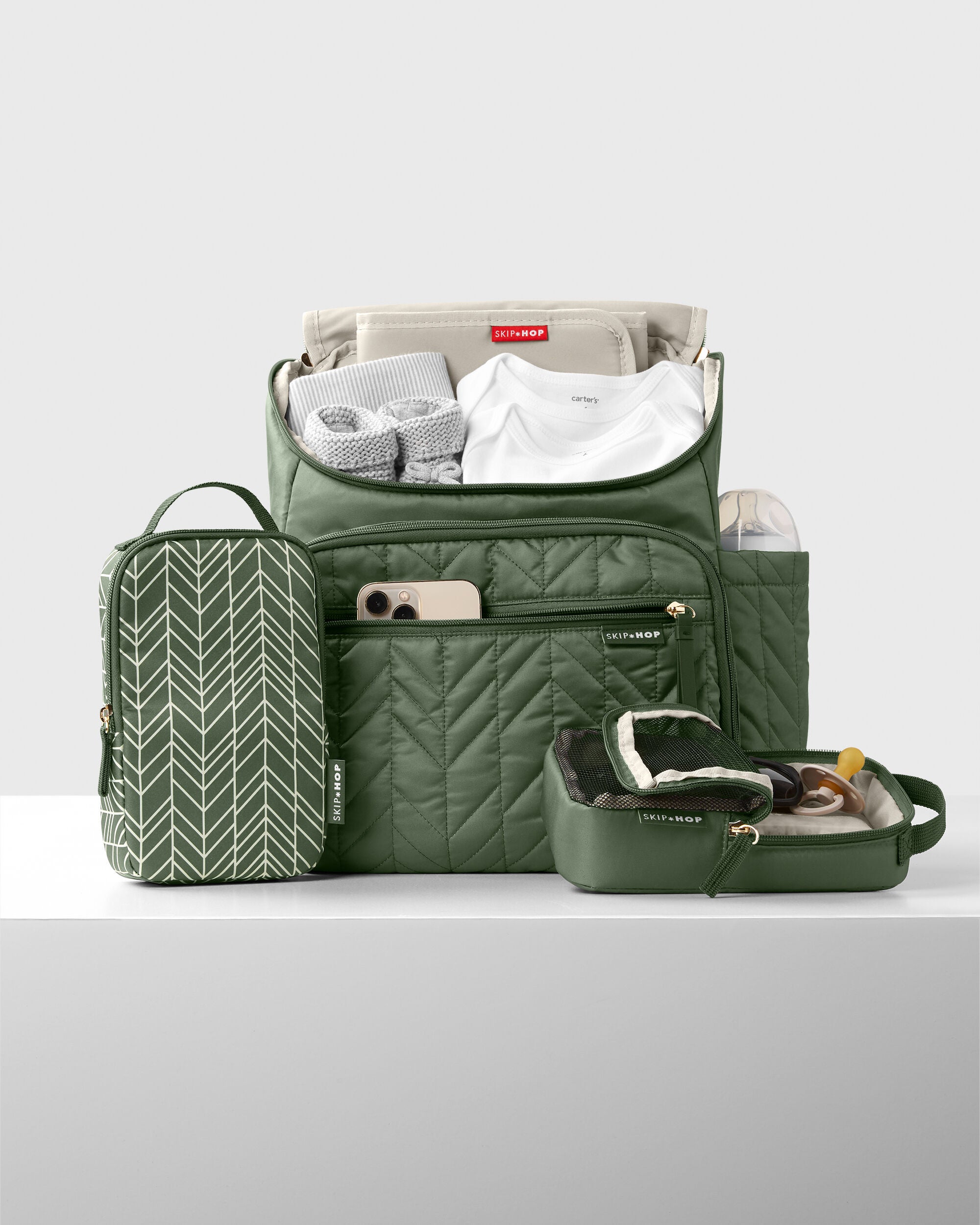 Forma Backpack Diaper Bag - Sage, image 6 of 15 slides