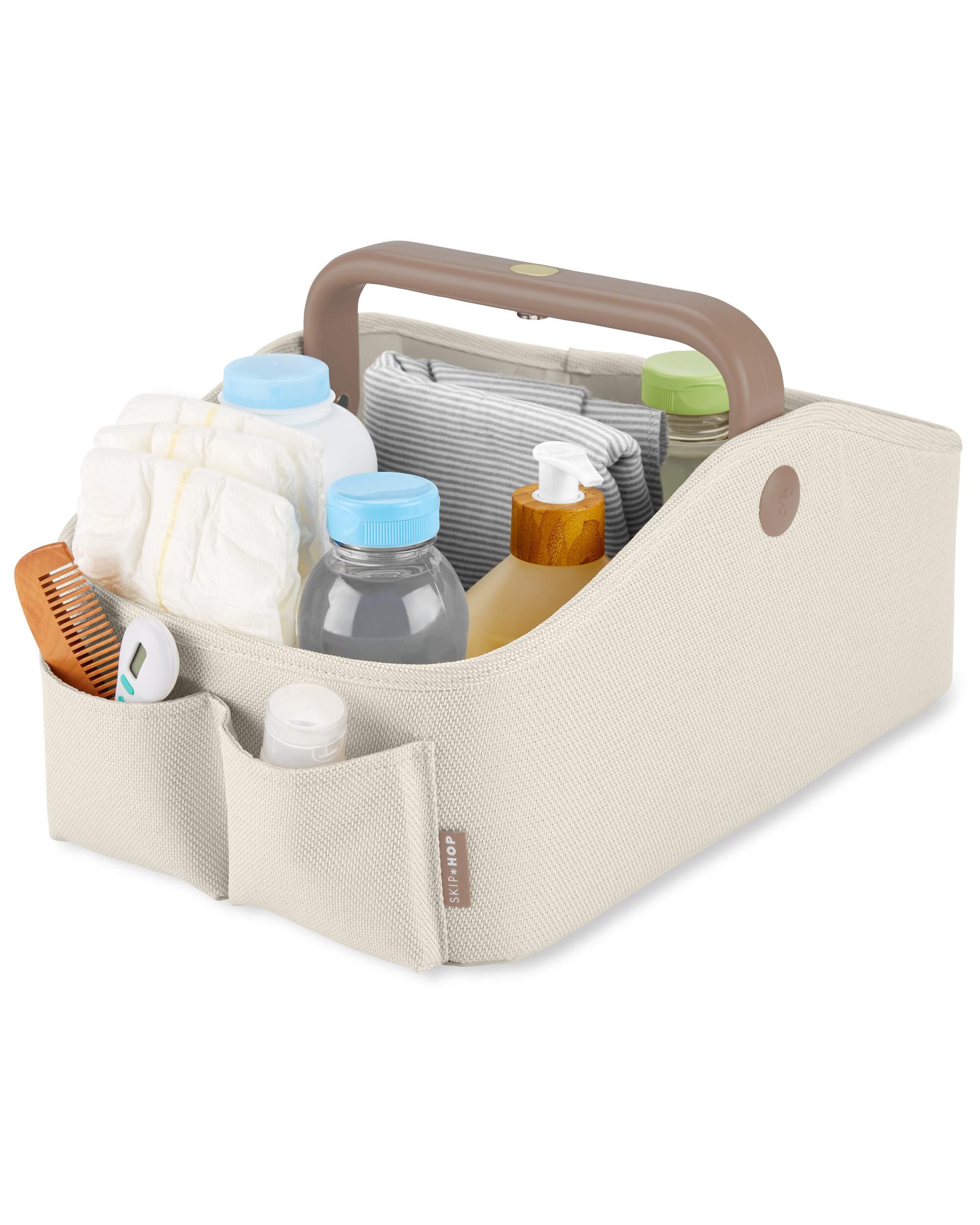 Nursery Style Light-Up Diaper Caddy Organizer, image 4 of 4 slides