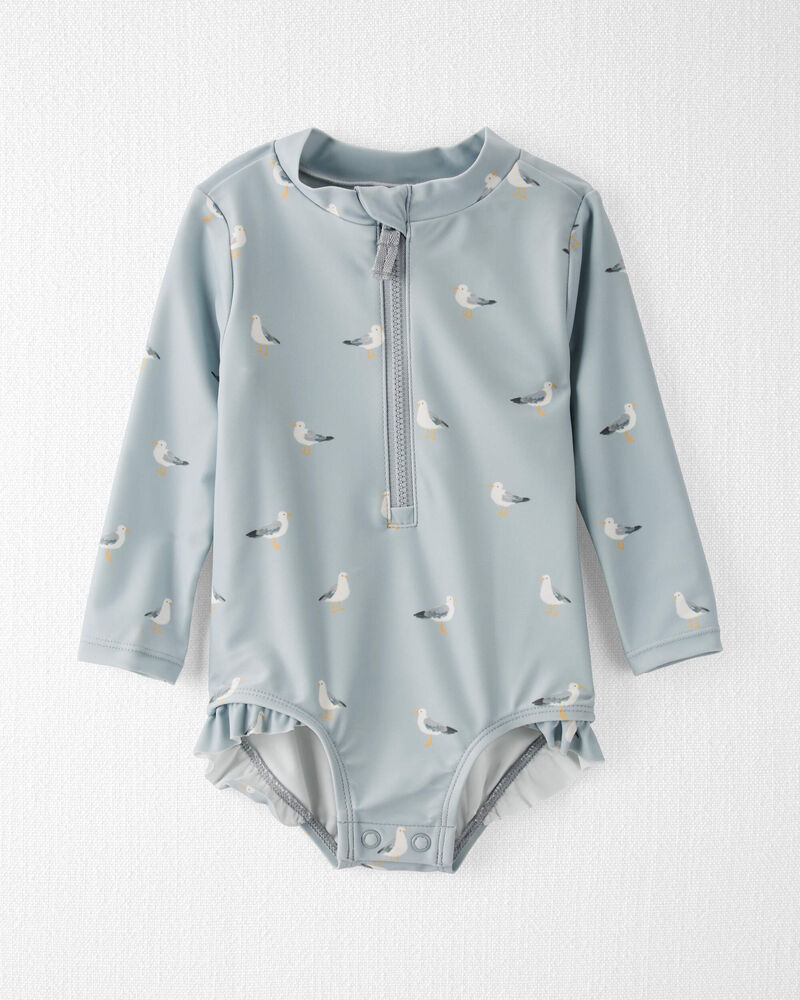 Baby Recycled 1-Piece Rashguard Swimsuit, image 1 of 5 slides