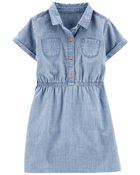 Kid Chambray Shirt Dress, image 1 of 4 slides