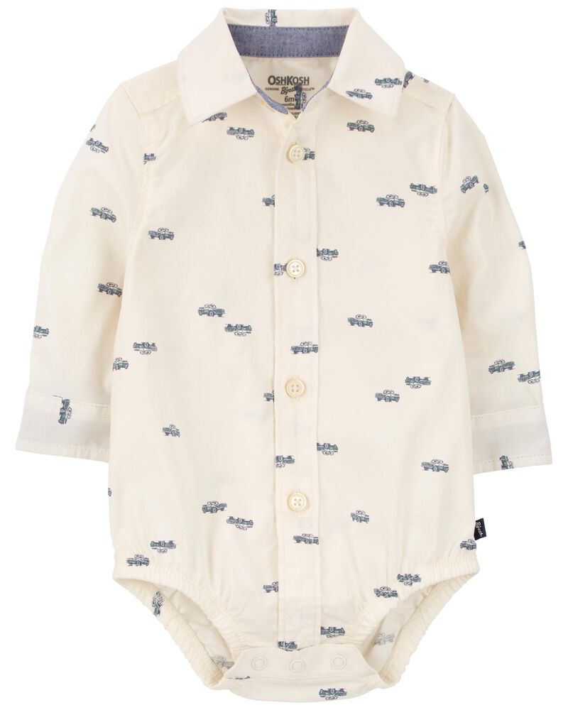 Baby Button-Front Bodysuit, image 2 of 4 slides
