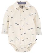 Baby Button-Front Bodysuit, image 2 of 4 slides