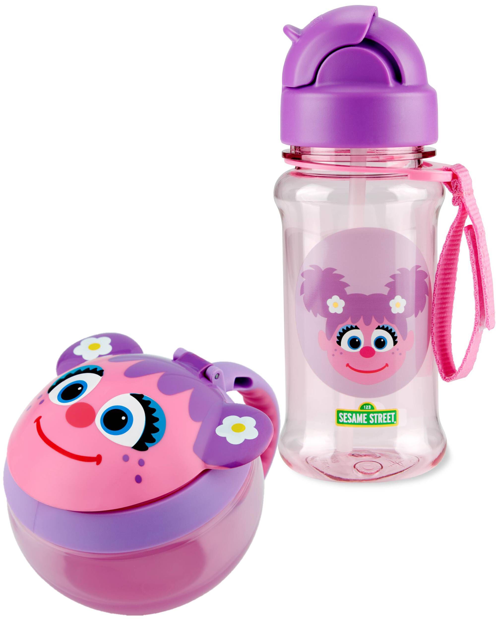 Sesame Street Snack Cup & Straw Bottle Set - Abby Cadabby, image 1 of 4 slides