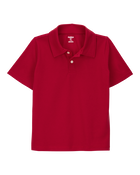 Kid Pique Uniform Polo Shirt - Red, image 1 of 3 slides