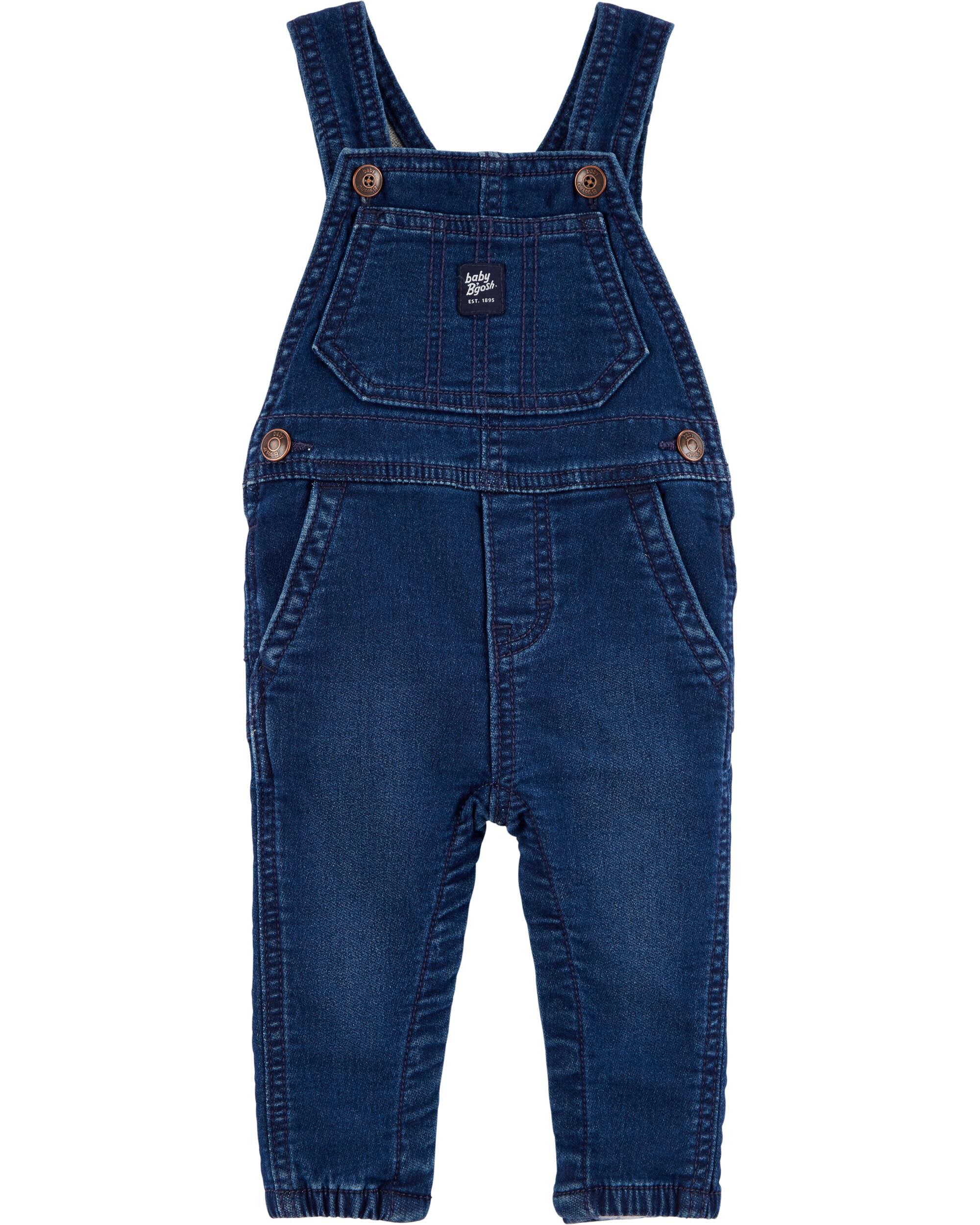 knit denim overalls