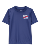 Boys Fourth of July Short Sleeve Rashguard - Navy, image 1 of 4 slides
