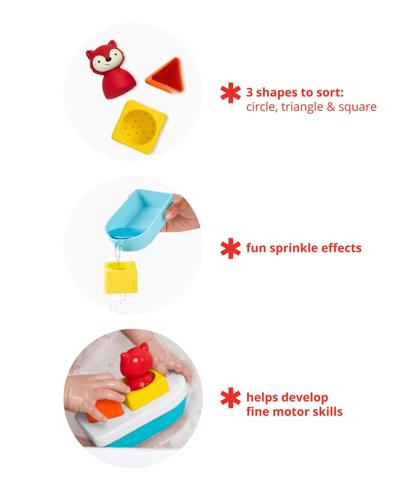 Zoo Sort & Stack Boat Baby Bath Toy, image 3 of 8 slides