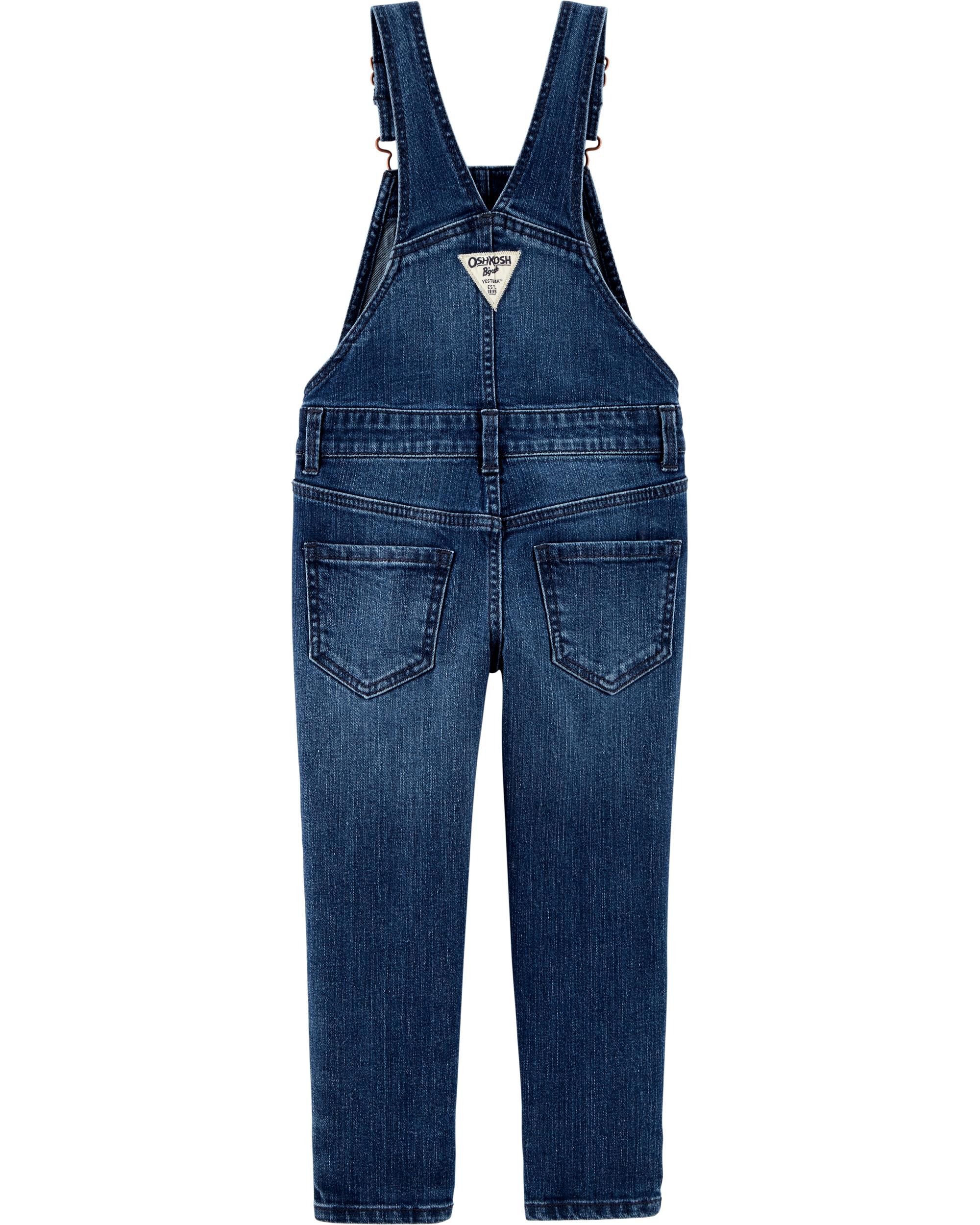 blue and gold striped overalls