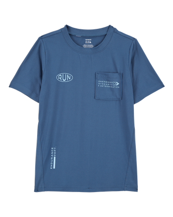 Kid Short-Sleeve Active Tee - Navy, 