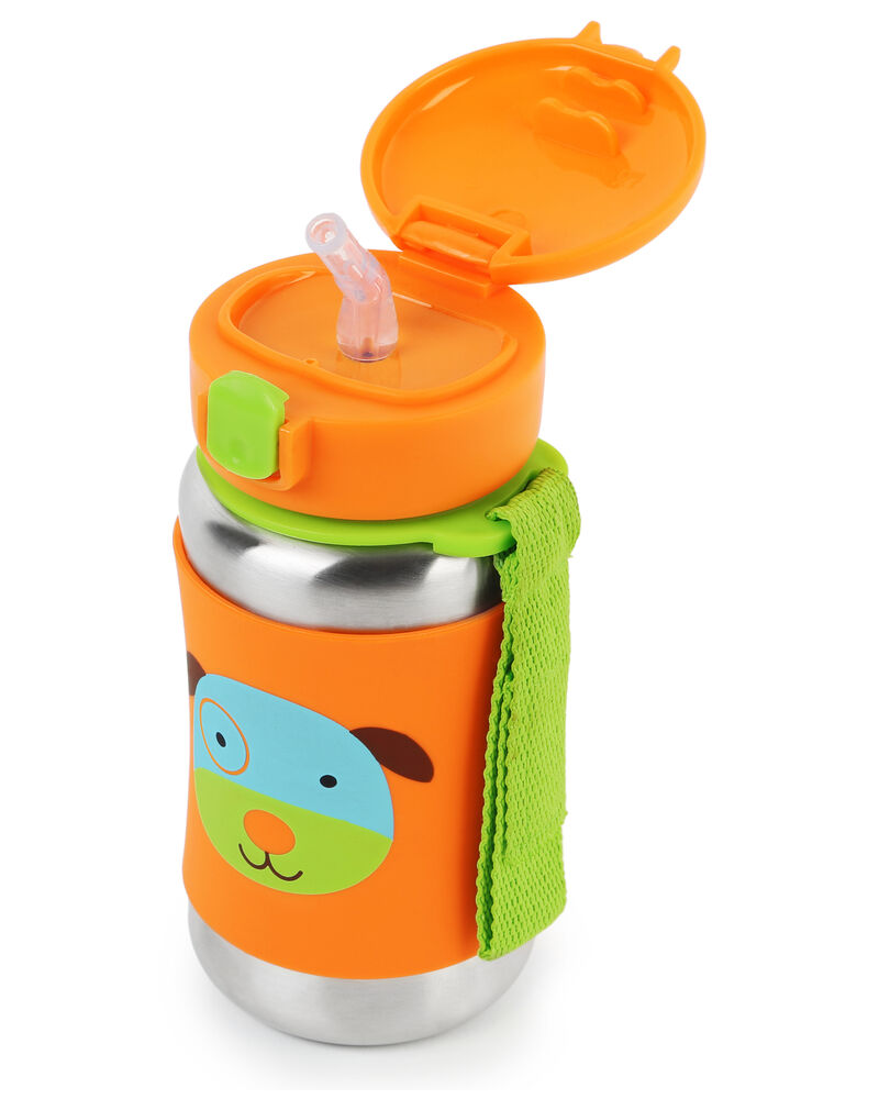 Zoo Stainless Steel Little Kid Straw Bottle, image 2 of 5 slides