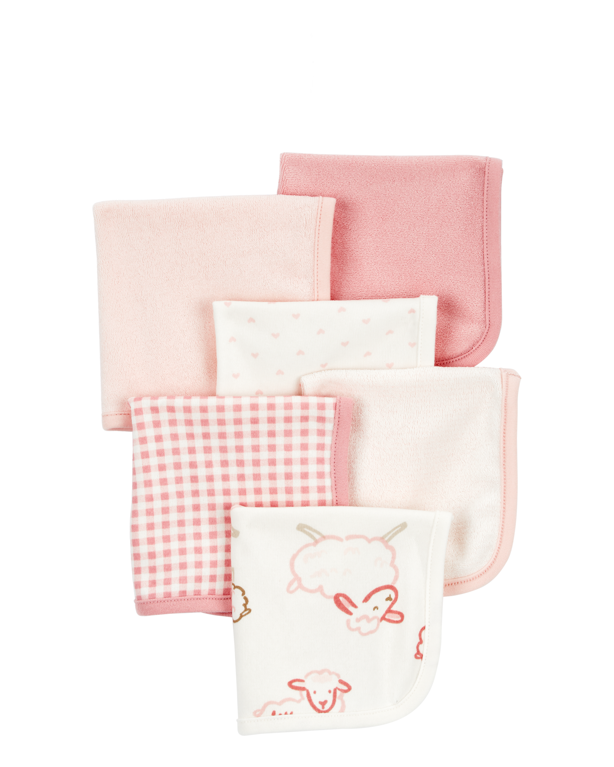 Baby 6-Pack Wash Cloths, image 1 of 7 slides