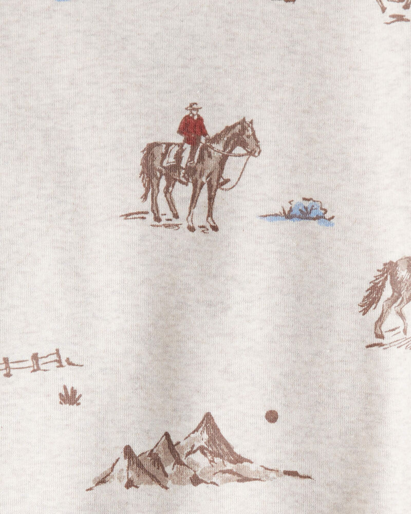 Toddler Organic Cotton Pajamas in Western Rodeo Print, image 3 of 5 slides