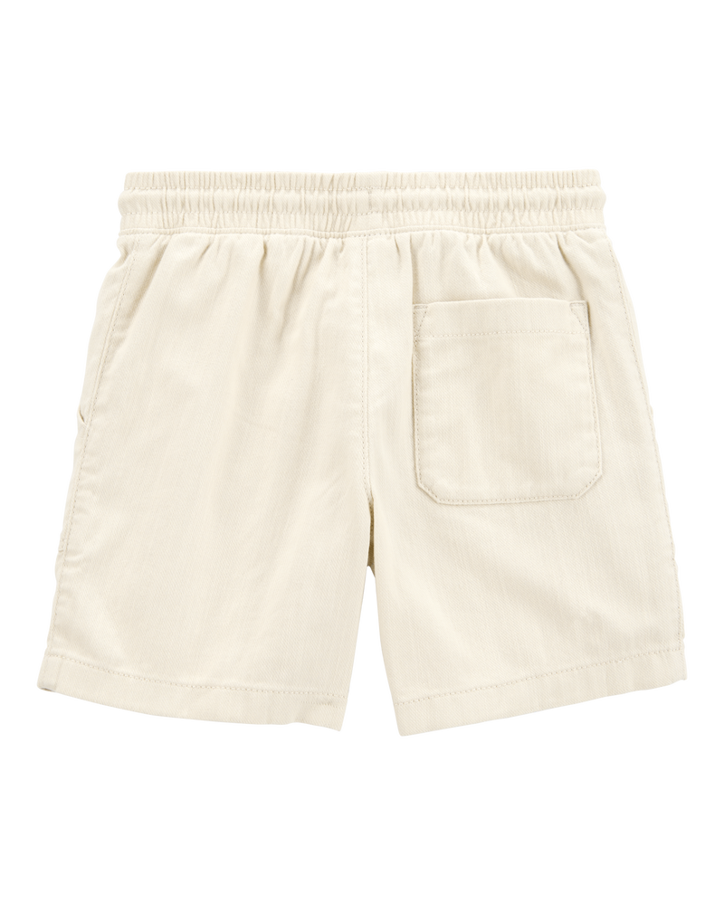 Boys Pull-On Twill Shorts - Khaki, image 2 of 4 slides