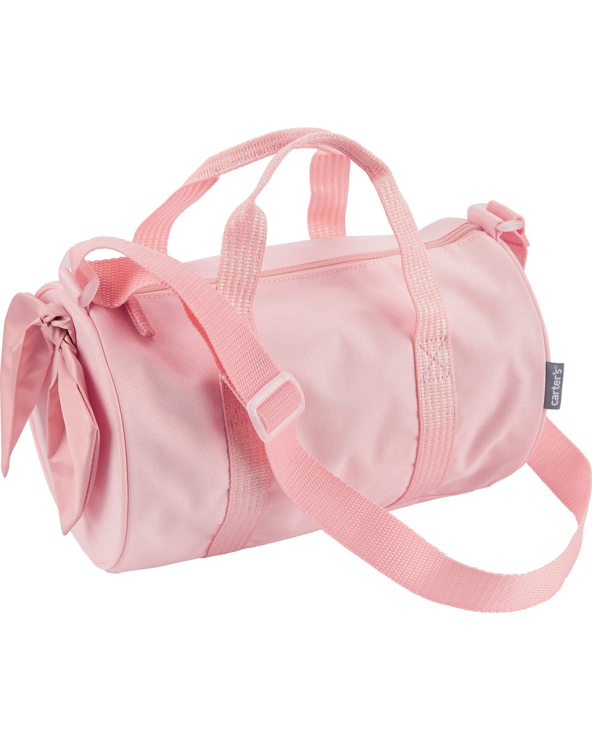 Pink duffle sale