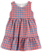 Toddler Plaid Tiered Dress , image 1 of 3 slides